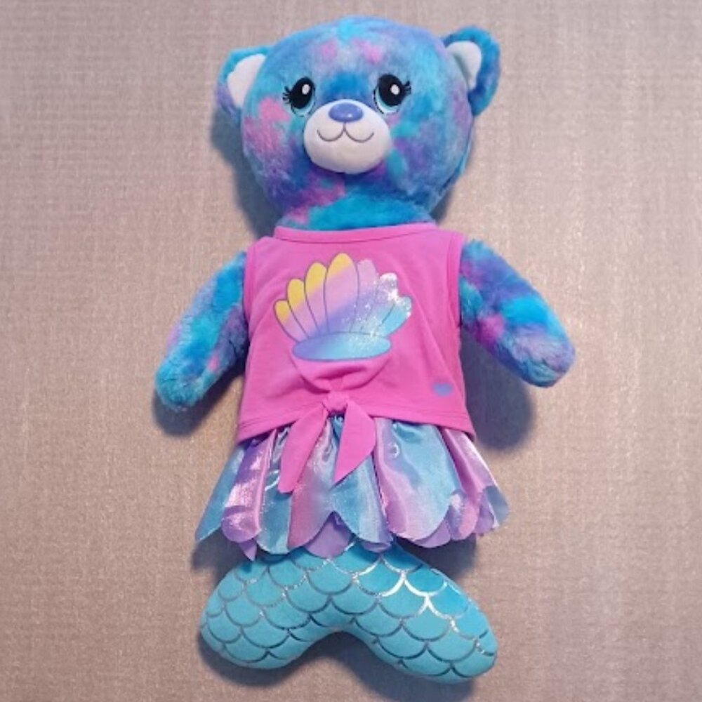 Build A Bear Mermaid Magical Bear with song (blue, pink, purple)